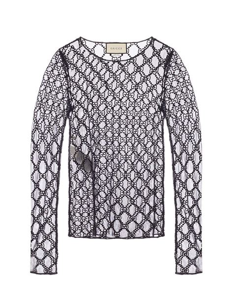 gucci sheer top